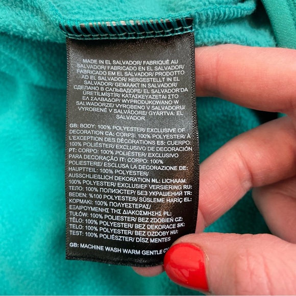 The North Face Teal Long-sleeve Quarter Zip Pullover Sweater/Jacket - Picture 7 of 9